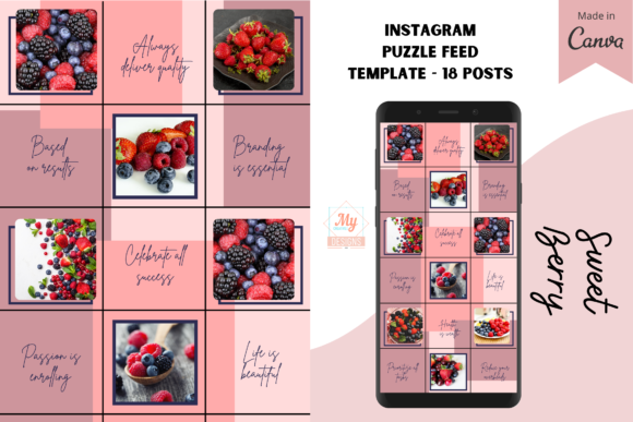 Download Canva Instagram Puzzle Feed Template - Premium Bundle