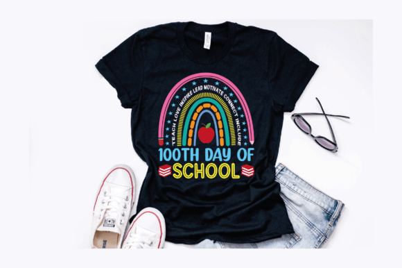 Download 100 Days Smarter Boho Rainbow Design - Rainbow design Collection