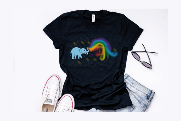 Download Elephant Watercolor Rainbow Design - Rainbow design Collection