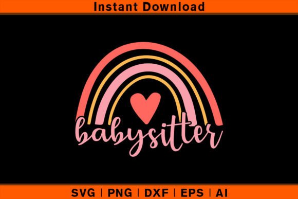 Download Babysitter Retro Vintage Rainbow Design - Rainbow design Collection