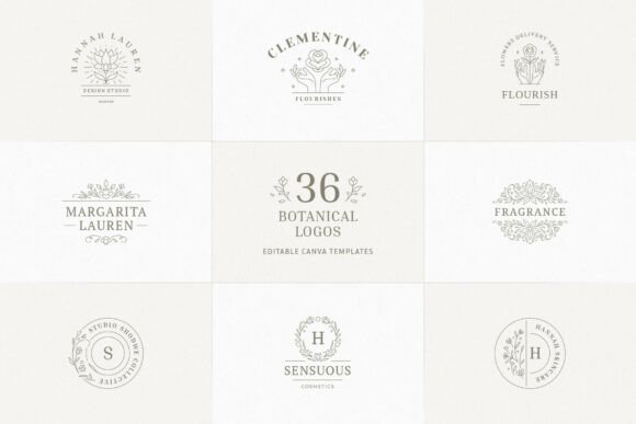 Download 36 Botanical Logo Templates | Canva - Botanical Collection