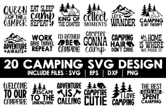 Download Camping Short Quotes SVG Bundle - Short quotes Collection
