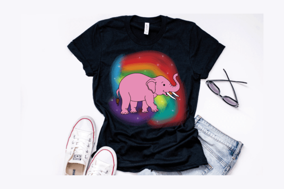 Download Elephant Colorful Rainbow Design - Rainbow design Collection