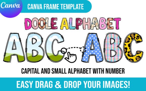 Download Canva Frame Doodle Alphabet Editable - Premium Resources